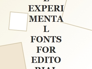 Professional Experimental Fonts for Editorial Headlines